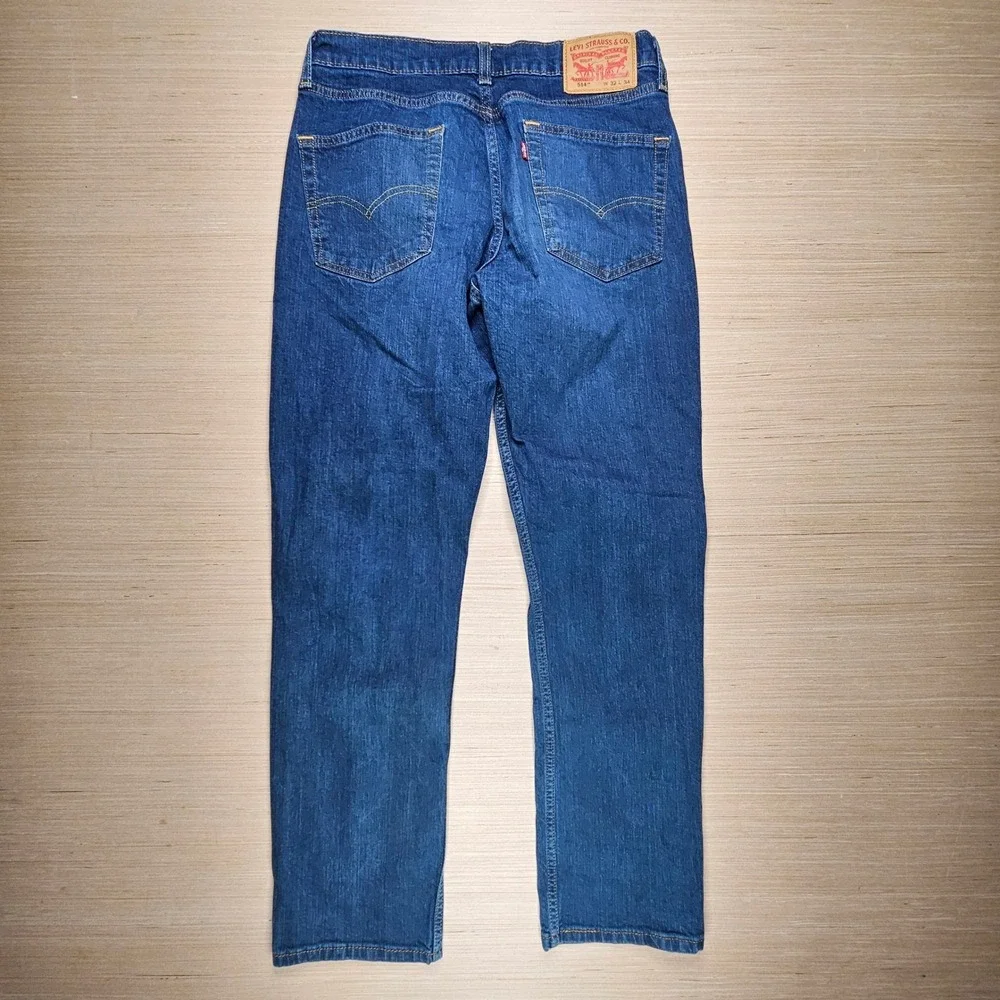Levi's 514 Straight Leg Jeans Men 32x34‎ Fits 32x31 Blue Denim Waterless